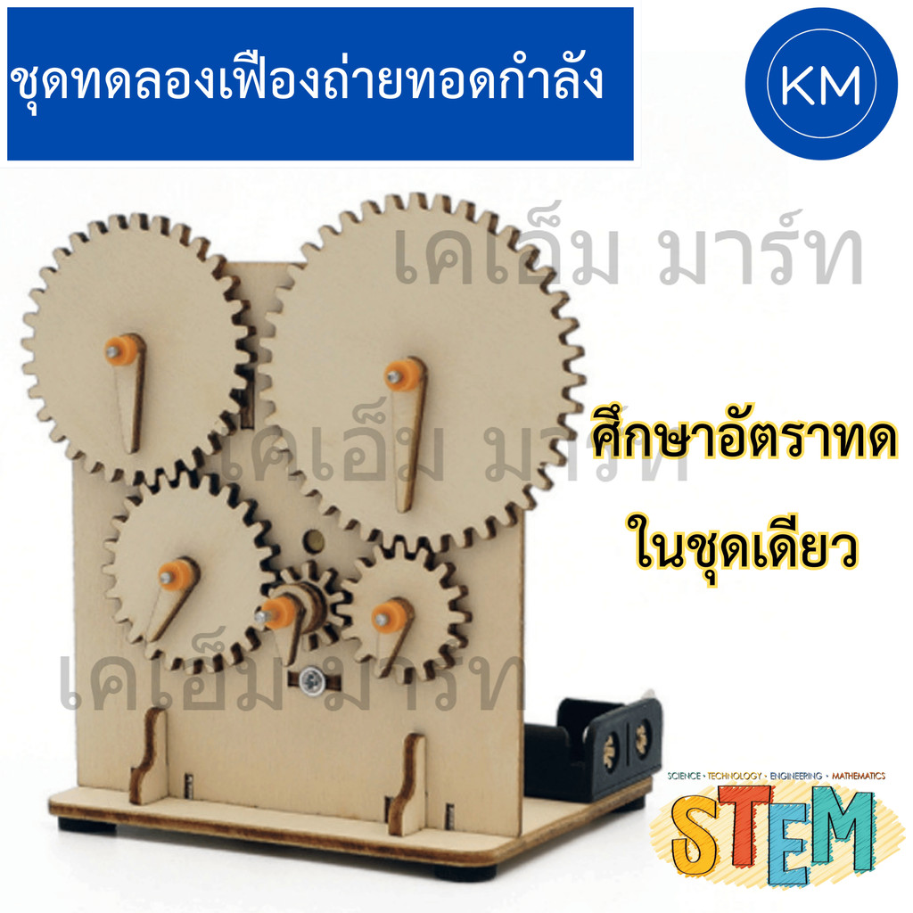 ชุดการเรียนรู้ระบบเฟืองถ่ายทอดกำลัง ฟิสิกส์พื้นฐาน STEM Wooden Gear Model