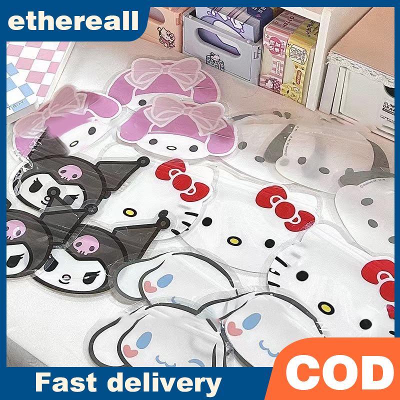 ETH 10 ชิ้น Sanrio โปร่งใส Ziplock กระเป๋า Hello Kitty Cinnamoroll Kuromi My Melody สารกันบูดถุงขนมถ