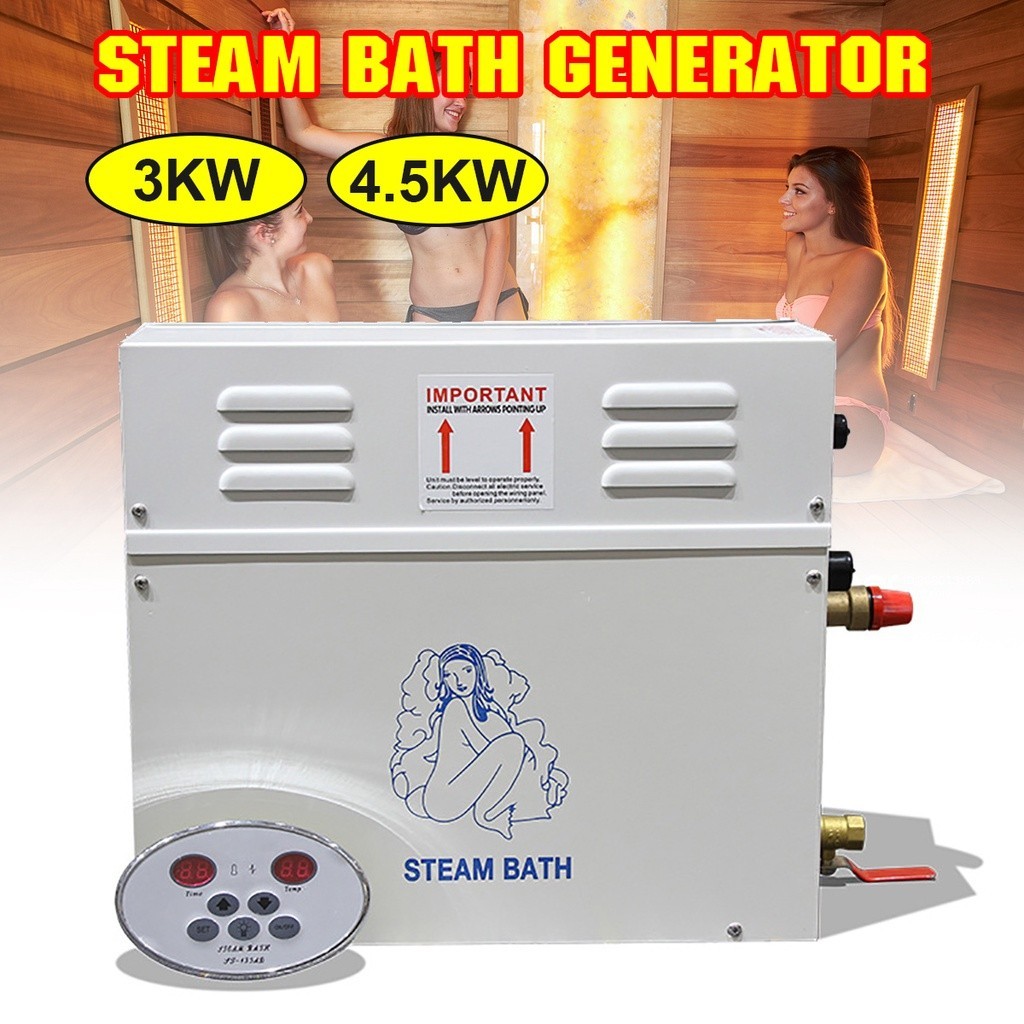220V Steam Generator Sauna Steamer with Waterproof Programmable Controls for Home SPA Bathroom Hotel
