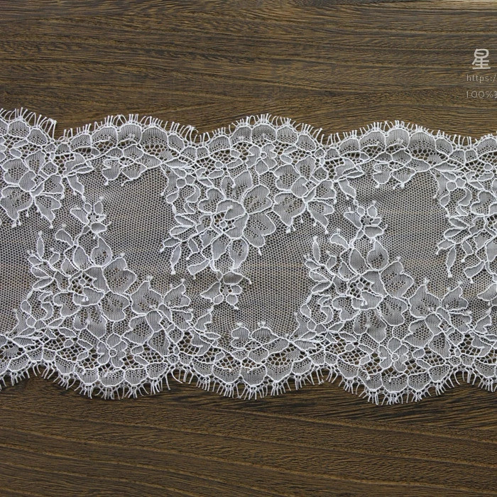 Black And White Lace Eyelashes Lace Fringe Fabric Sewing Material Wide Handmade DIY Clothing Accesso