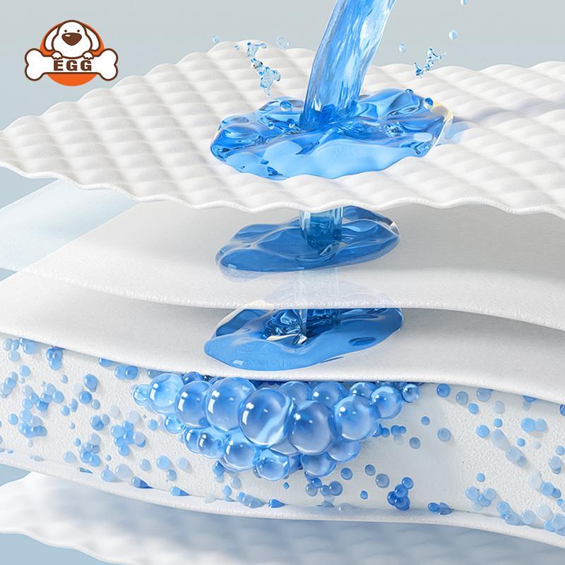 EGGรุ่นใหม่! มีแผ่นกาว แผ่นรองฉี่สุนัข sukina ดูดซับอย่างรวดเร็ว แผ่นรองฉี่ กำจัดกลิ่นดี สุนัข แมว P