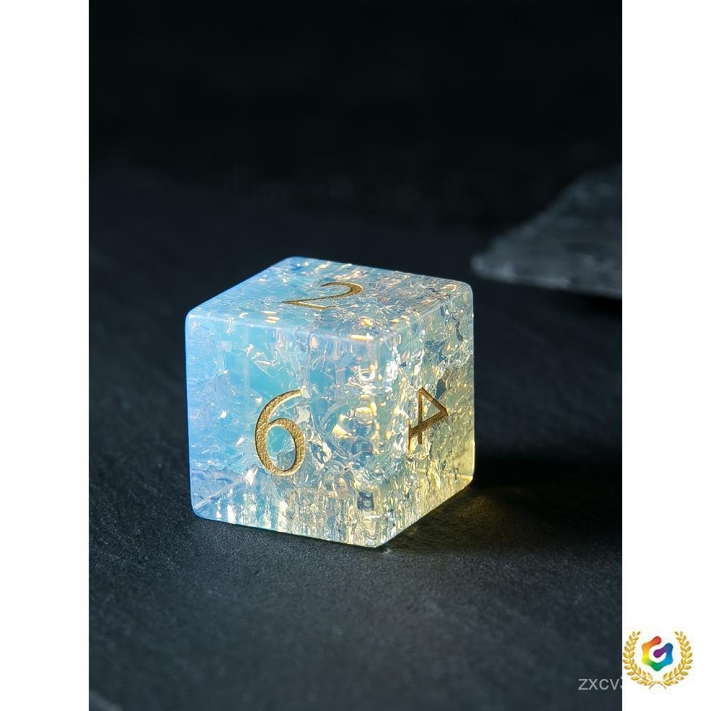 Opal Dice dnd Dice coc Dice▧ทีมวิ่ง Dice D20 Multi-Faced Kids Bodes Gate 7XMB