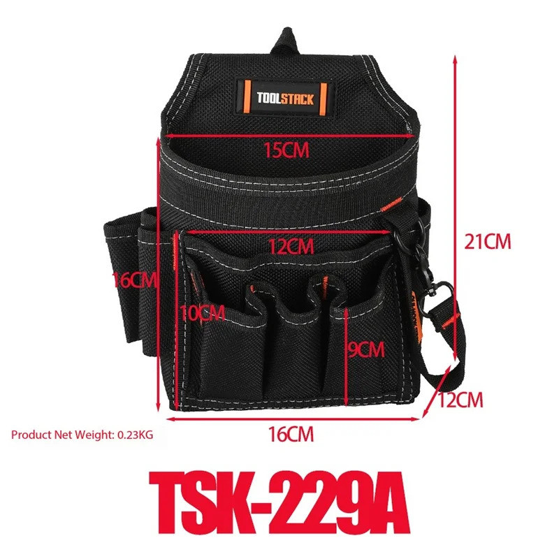 TOOLS TSK-34/TSK-114/ TSK-229A ช่างไฟฟ้าขนาดเล็กกระเป๋า Multi-functional แบบพกพาเครื่องมือเก็บกระเป๋าทนทาน Toolkit กระเป๋าทํางาน - รูปที่ 2