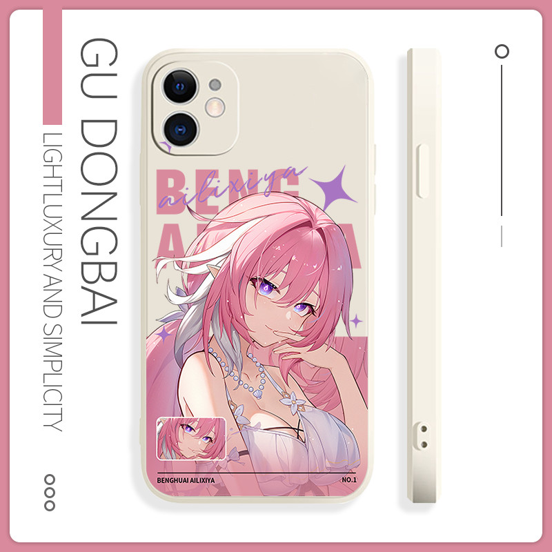 Honkai Impact 3rd Elysia Case iPhone 17 16 iPhone 15 14 13 12 11 Plus Pro Max X SE 7 6 TPU Clear Cas