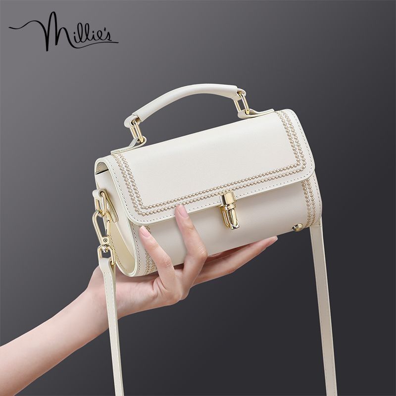 Miaoli กระเป๋าメッセンเจอร์หนังแท้สำหรับผู้หญิง ดีไซน์เรียบหรู สไตล์ทันสมัย