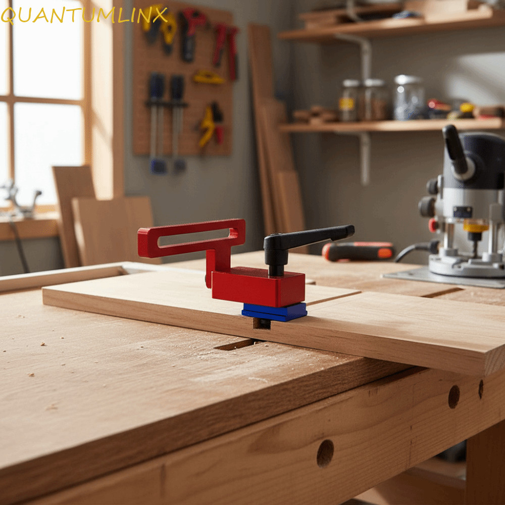 QUANTUML Miter Track Stop, อลูมิเนียมอัลลอยด์ก่อสร้างล็อคกลไก T Track Stop Block, มาตรฐาน T-track 30