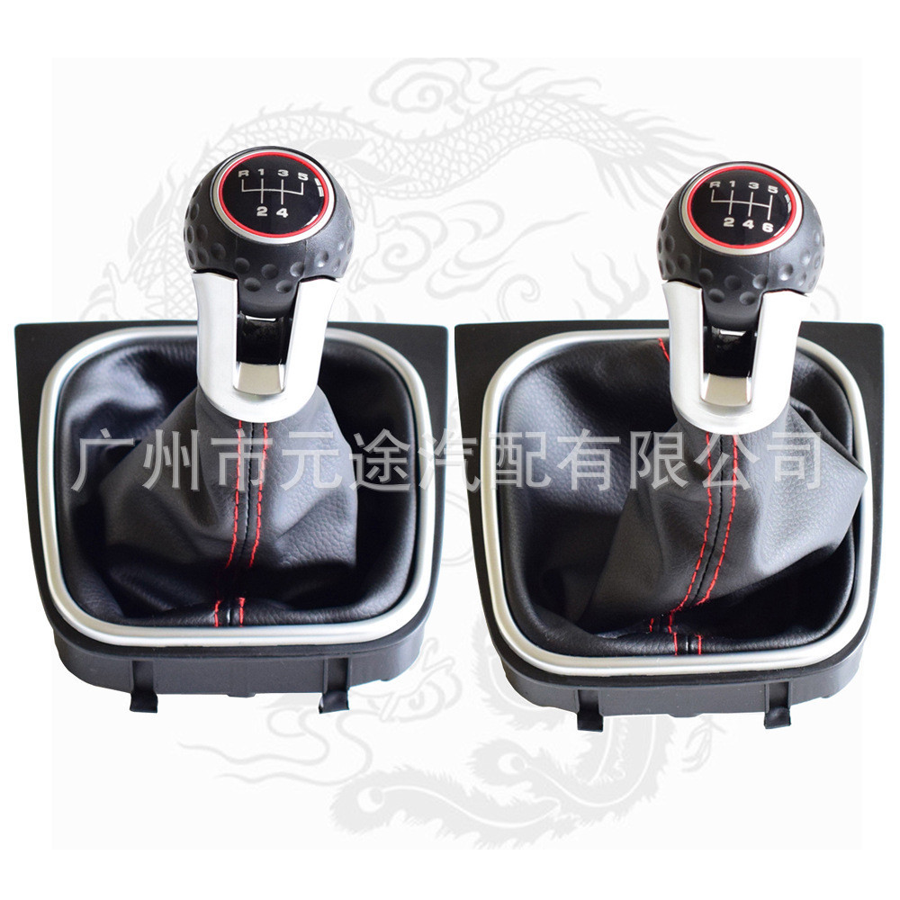 เหมาะสําหรับ Volkswagen Golf 5 6 Jetta MK5 MK6 หัวเกียร์ SHIFT Knob Gear SHIFT Lever Handle Red Line