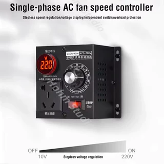 พร้อมส่ง💥ดิมเมอร์ 4000W AC 220V หรี่ไฟต่อเนื่อง โมเตอร์ พัดลม หรืออุปกรณ์ที่เป็นขดลวดความร้อน ทนทาน ปรับความเร็วได้ละเอี