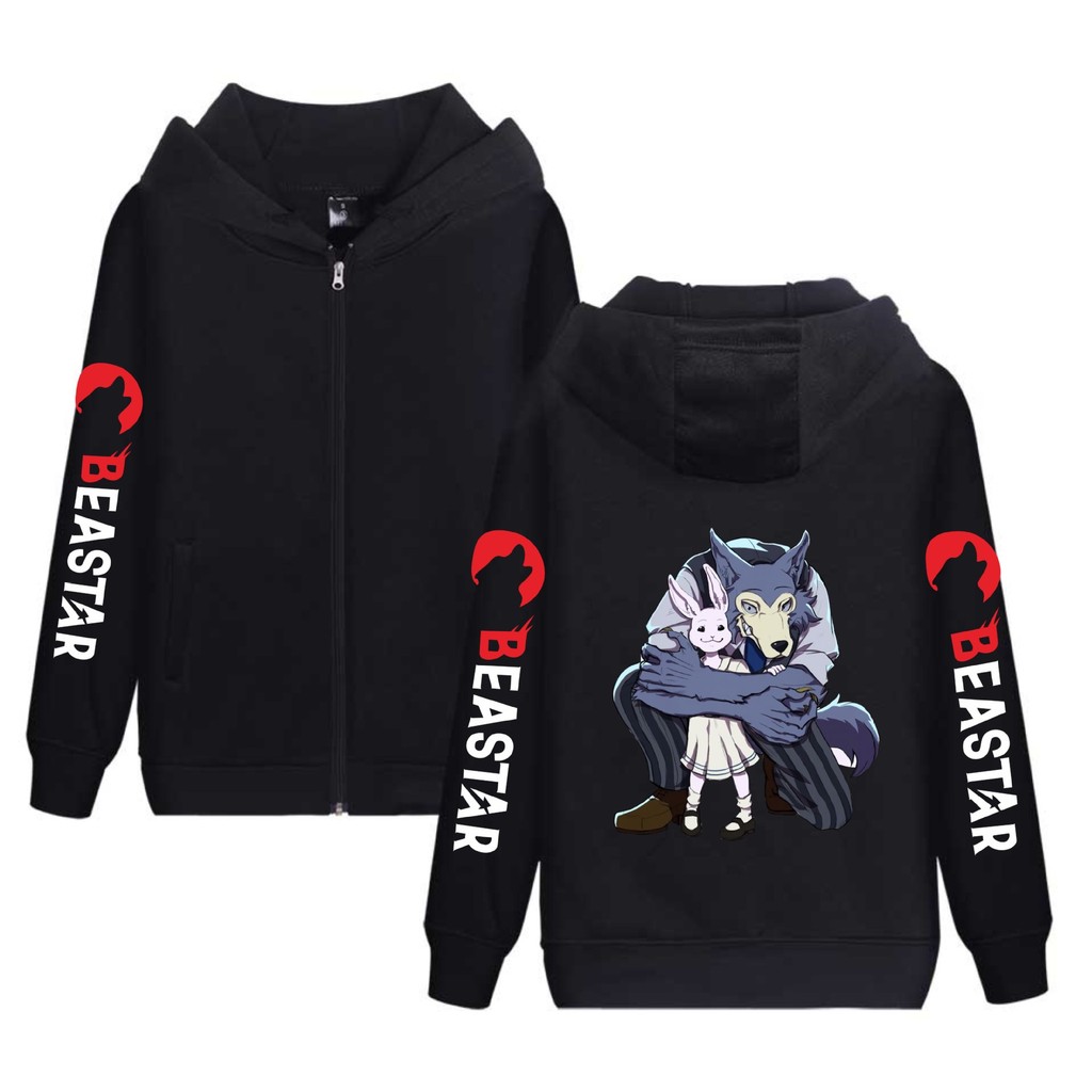 พร้อมสต็อก Fast Shipping ins Animal Rhapsody beastars Merchandise เสื้อกีฬาแจ็คเก็ตพิมพ์ Hooded Zipp