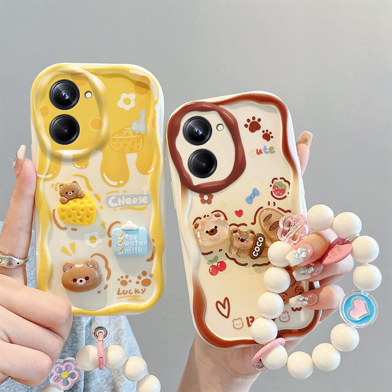 เคส For Realme 10 Pro 5G TPU เคสโทรศัพท์ตุ๊กตา 3D แบบครีมมีหลายรูปแบบ BBNYGZ.