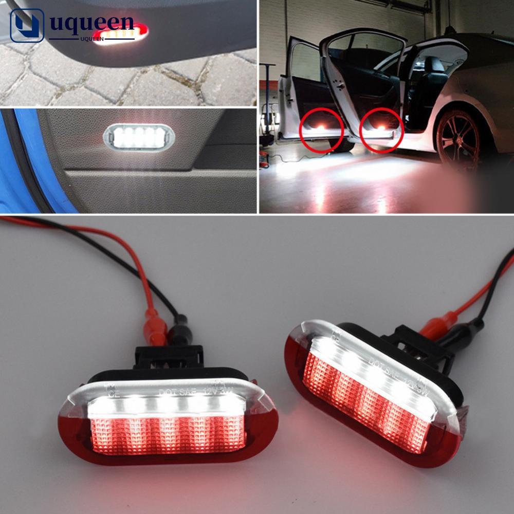 UQUEEN คู่รถ LED ยินดีต้อนรับไฟประตูสําหรับ VW Golf Mk3 Mk4 Beetle Jetta Bora ประตูโปรเจคเตอร์โคมไฟ 