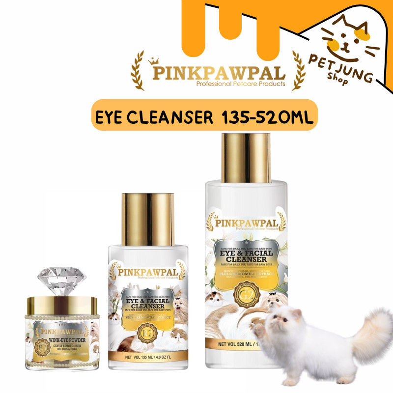 PINKPAWPAL Eye Cleanser ที่เช็ดตา ขจัดคราบน้ำตาสัตว์เลี้ยง ไม่ใส่สารกันเสีย ไม่ผสมของแอลกอฮอล์