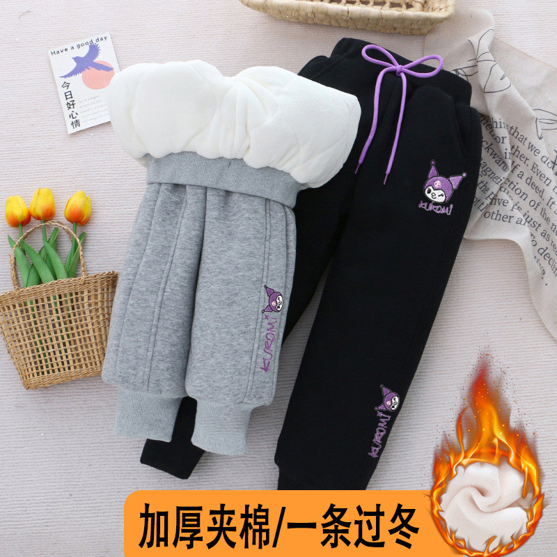 Children Fleece-Fleece-Fleece-Fleece-Fleece Pants หนา