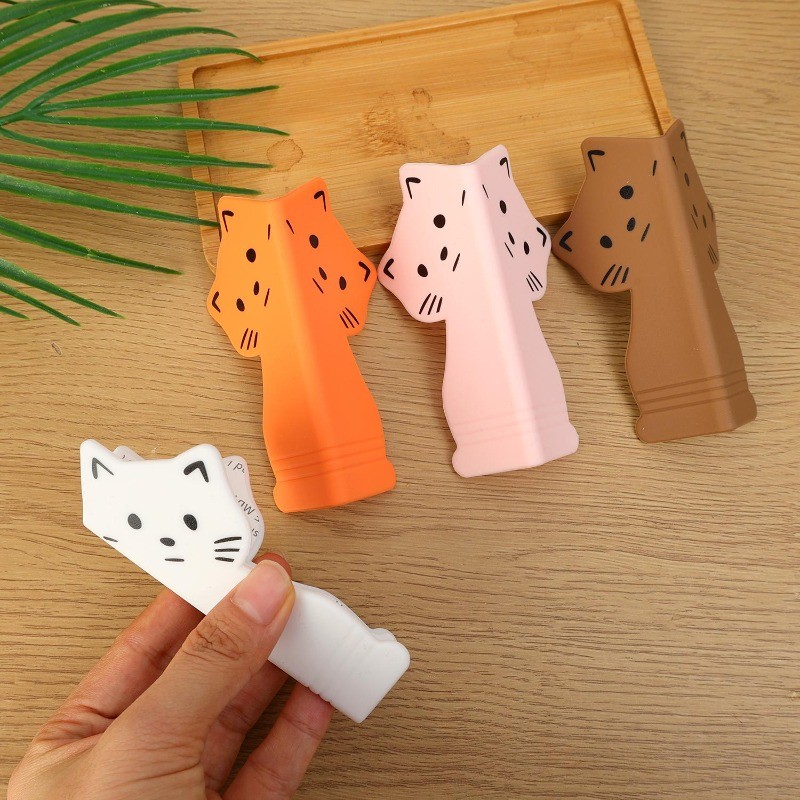 1/2/4ชิ้น-แมวรูปป้องกันการชนกันป้องกัน-วัสดุซิลิโคนอ่อนนุ่มพร้อมห่อสองด้าน,ยามมุมดูดซับแรงกระแทกสําหรับความปลอดภัยที่บ้าน,ตัวเลือก4สี - รูปที่ 3