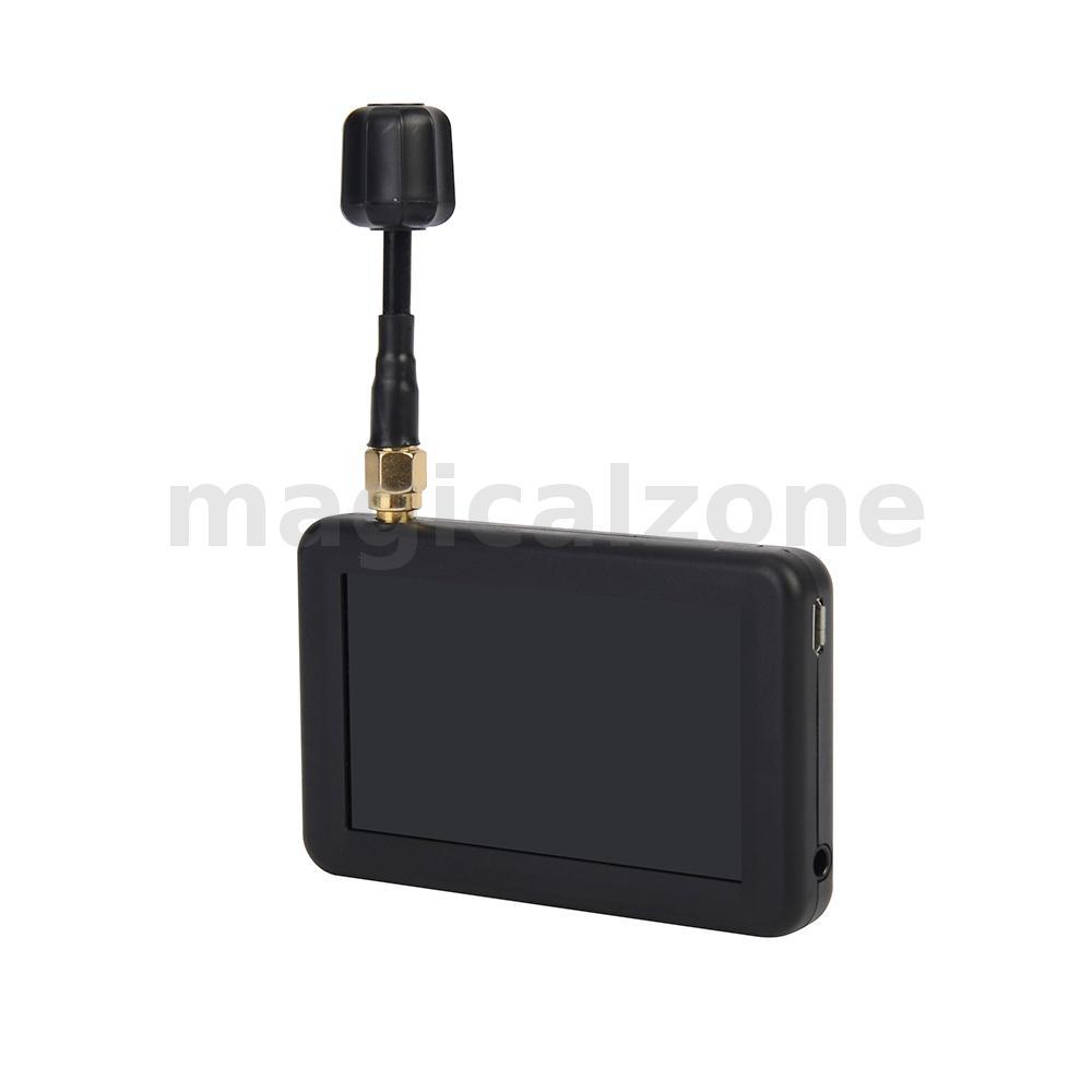 Micro 5.8G 40CH 3 นิ้ว LCD 480x320 ค้นหาอัตโนมัติ FPV Monitor Build-in แบตเตอรี่สําหรับ RC Multicopt