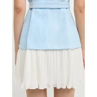 [Pomelo] เดรสผ้าทวีตชายกระโปรงพลีท / Tweed and Pleated Hem Dress