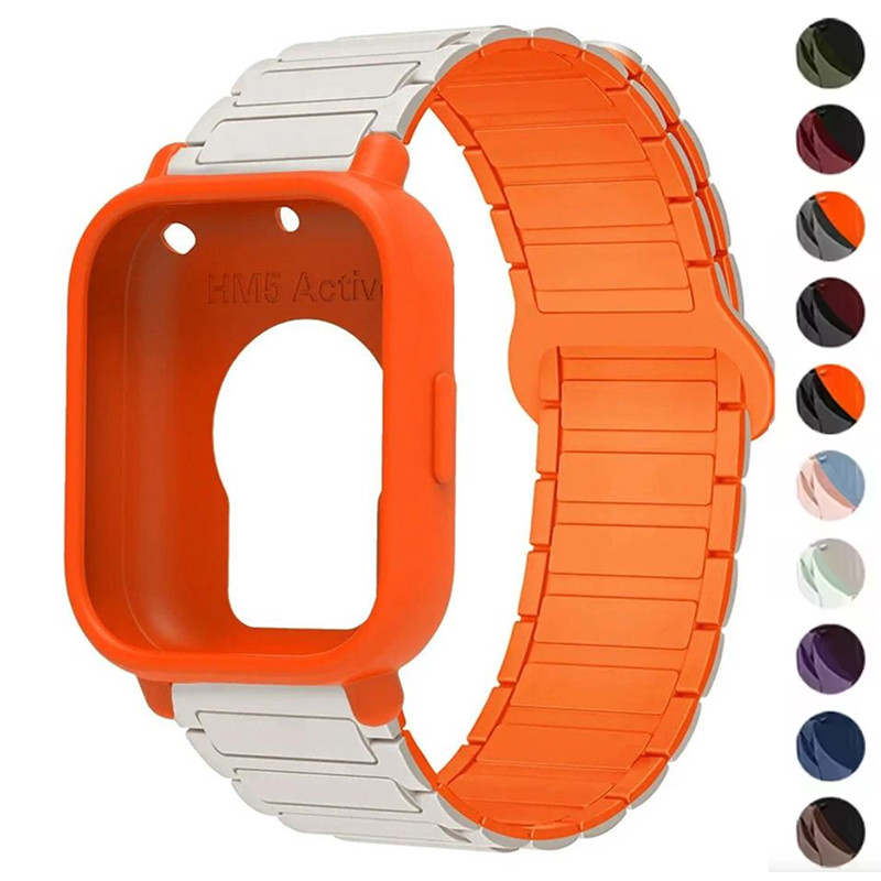 สายรัดซิลิโคน + เคสสําหรับ Redmi Watch 5Active/5Lite สุนัข paw น่ารัก breathable band soft sport sracelet