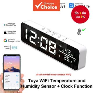 นาฬิกาปลุกสนับสนุนสําหรับ Tuya WiFi อุณหภูมิเซ็นเซอร์ความชื้…