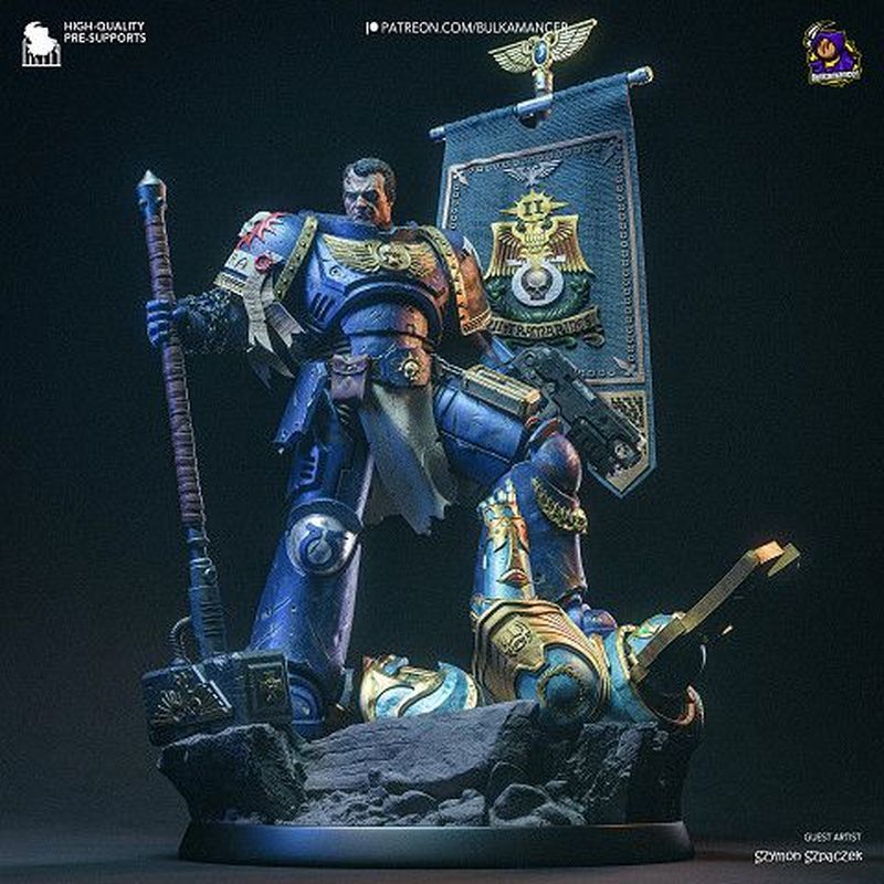 [ALLspark] Titus Warhammer Chess Piece Model gk White Model Resin White Film