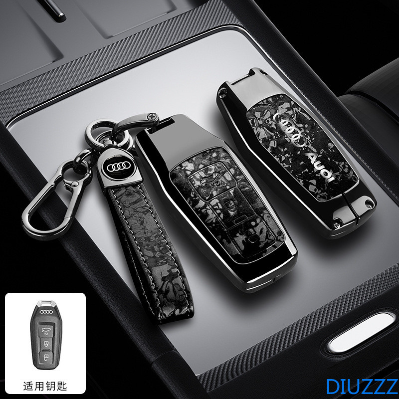 สังกะสีอัลลอยด์โลหะหนังกุญแจรถ Fob สําหรับ Audi A5 A5L 2025 Q5 Q6 Q6L A6 2025 A6L A3 พวงกุญแจตกแต่งร