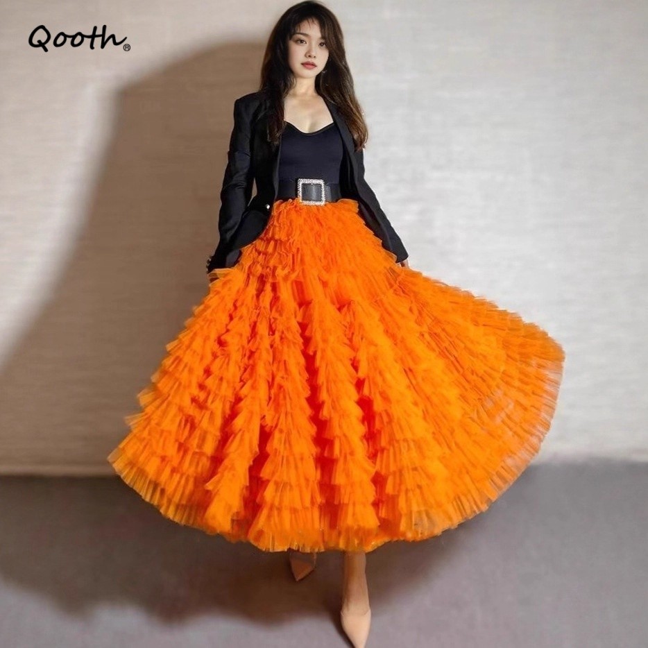 กระโปรงปีเตอร์พันท์หลายชั้นทูลล์ทรงใหญ่ Qooth QT2806 หรูหรา