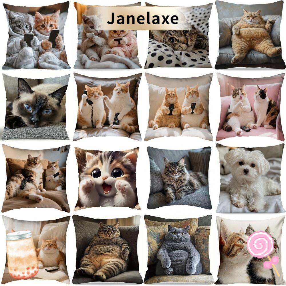 JANELAXE 1PC การ์ตูนแมวเบาะ, Creative รูปแบบน่ารักหมอน, Creative Simple พิมพ์ Sleeping Bubble โยนเบาะเด็กของขวัญ
