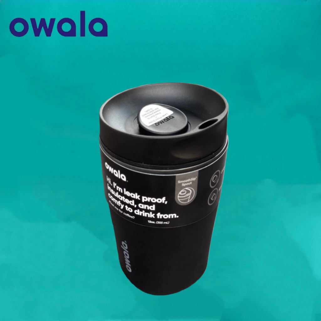 Owala SmoothSip Slider แก้วน้ําสแตนเลส 12oz/20oz Double-Wall สูญญากาศฉนวน,แก้วเดินทางรั่วซึมสําหรับกาแฟร้อนและเครื่องดื่มเย็น