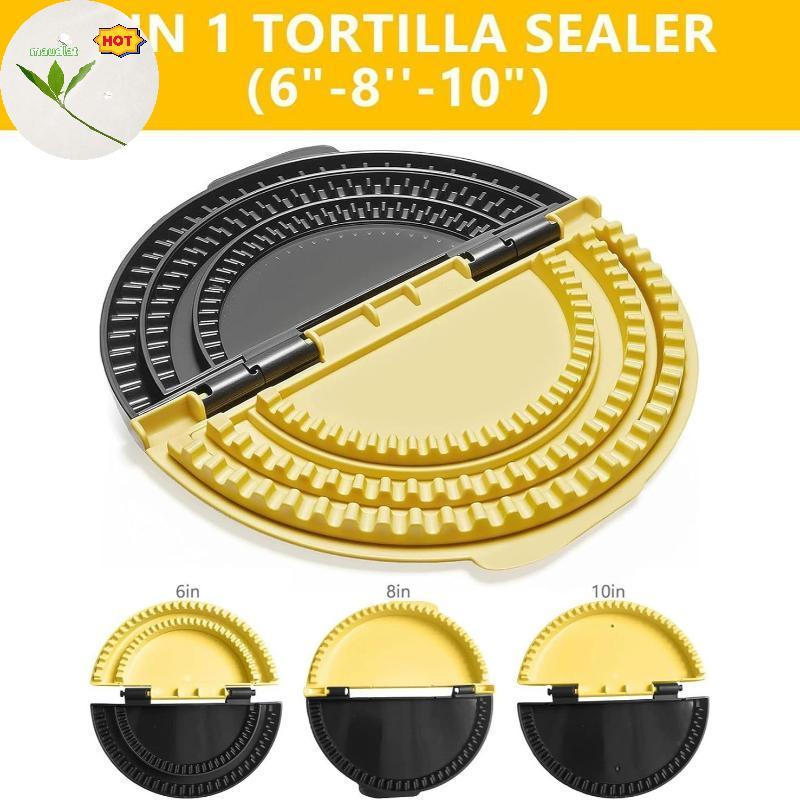 Mud 3-in-1 Tortilla Sealer, Tacos Tortilla Crimper Maker, ปรับขนาดได้, สําหรับขนาด 6"-10" Crust, Mak