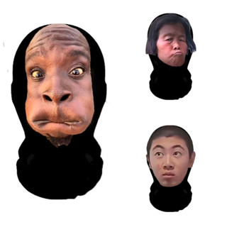 หน้ากากพร็อพ 3 มิติ ทำจากผ้ากอซสุทธิ สำหรับการแสดงสดและปั่นจ…