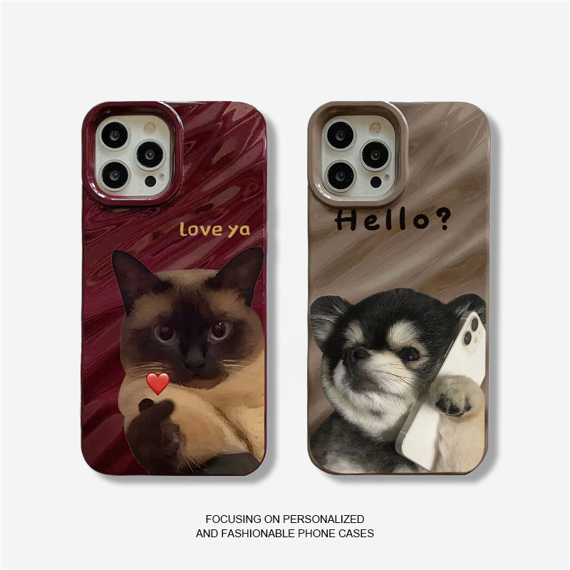 เข้ากันได้กับ iphone 17 Pro Max Pangil anjing Kezi 12 13 14 11 Pro Max Casing xr xs Max 7 8 Plus Lux