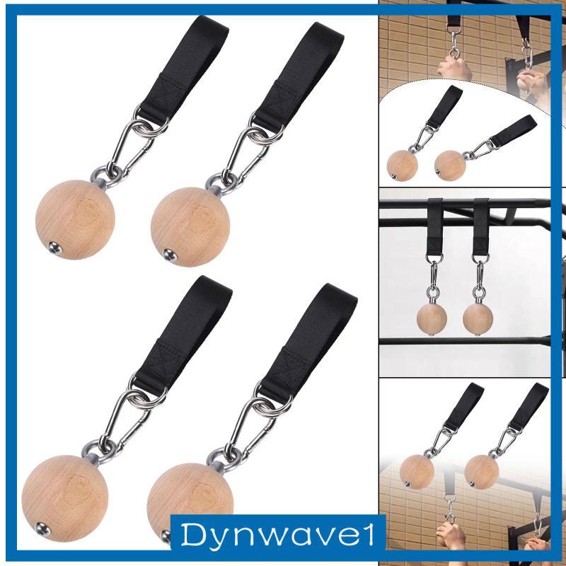 [Dynwave1] Pullup Power Balls พร้อมสายรัดลูกบอลจับมือไม้สําหรับ Biceps