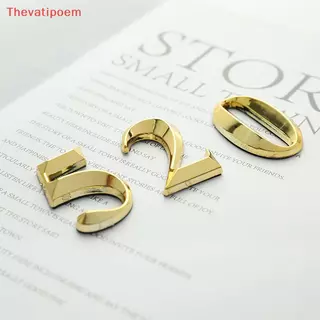 [Thevatipoem] 1 ชิ้นความสูง 5 ซม.Golden Home สติกเกอร์ที่อยู่ประตูป้ายทอง Modern House Number HOT