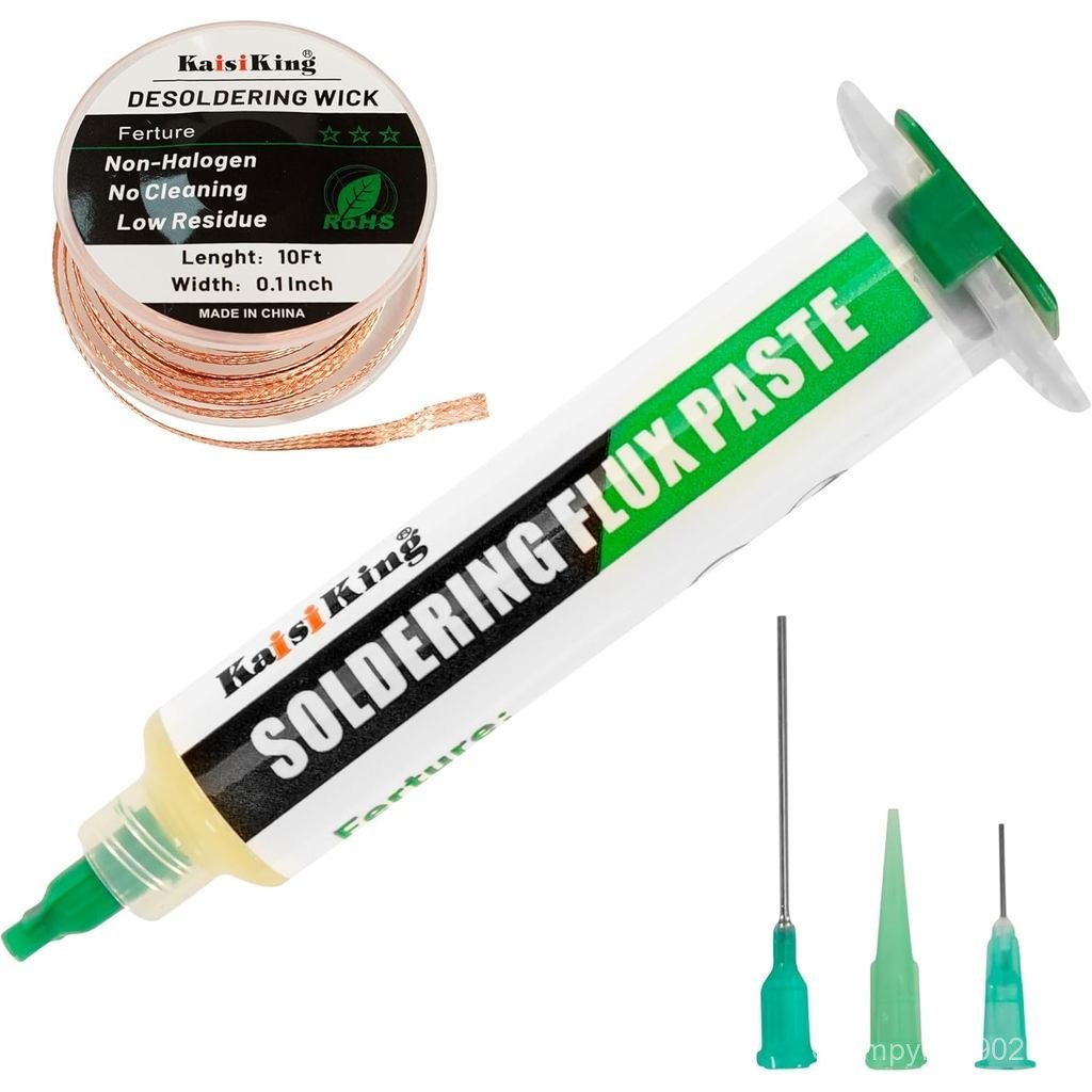 Kaisiking Solder Flux Solder Wick for Electronics Soldering, No Clean Soldering Flux for PCB, SMD & 