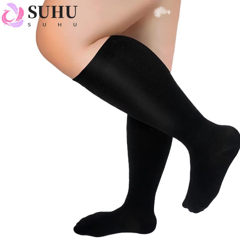 ถุงเท้าการบีบอัด SUHU สำหรับไซต์ใหญ่ 2XL-7XL แบบสปอร์ตสีทึบ