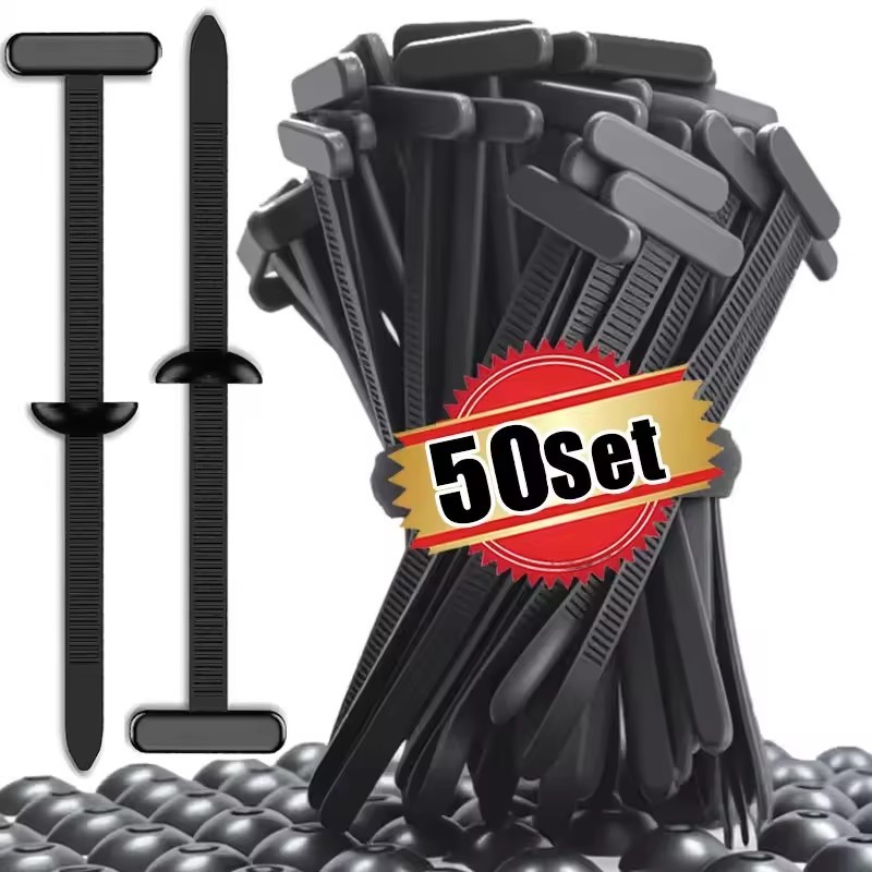 10/30/50Sets Universal Nylon Cable Tie Buckle / สายรัดพลาสติกคงที่ / สายรัดซิปล็อคตัวเอง