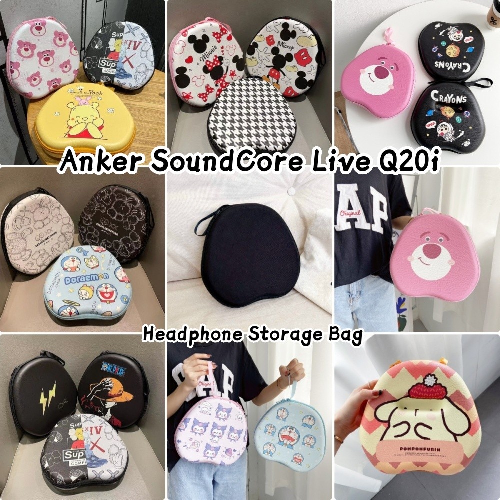 In StockFor Anker SoundCore Live Q20i หูฟัง Hard Case Anti-fall การ์ตูน Series ชุดหูฟังแผ่นรองหูฟัง 