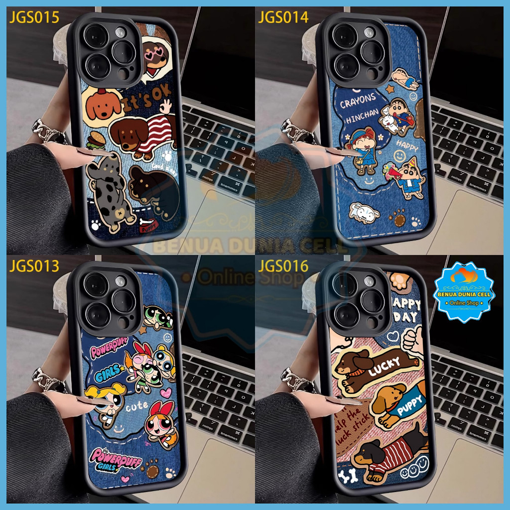 CASE MATTE ROSE BLACK MOTIF JEANS OPPO A58 4G 5G A60 A71 A74 A76 A36 A95 A96 A78 4G 5G A83 A98 F11 F