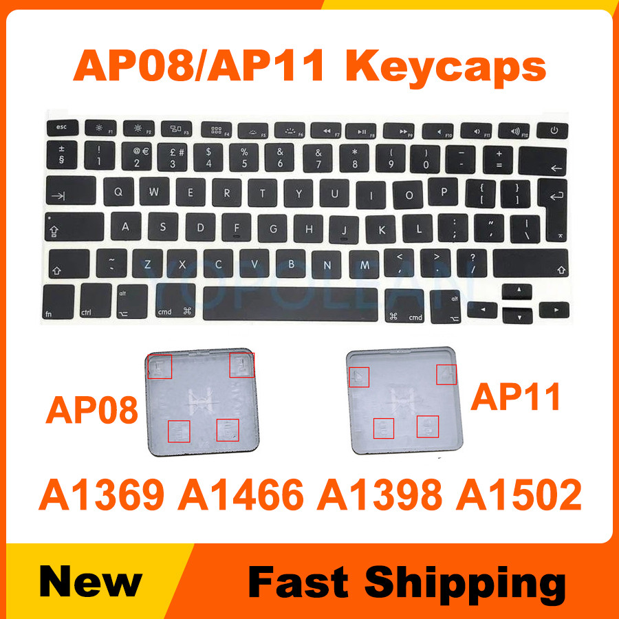 ใหม่ AP08 AP11 ปุ่ม Keycaps สําหรับ Macbook Pro Air A1369 A1466 A1398 A1425 A1502 2012 2013 2014 2015 ปี