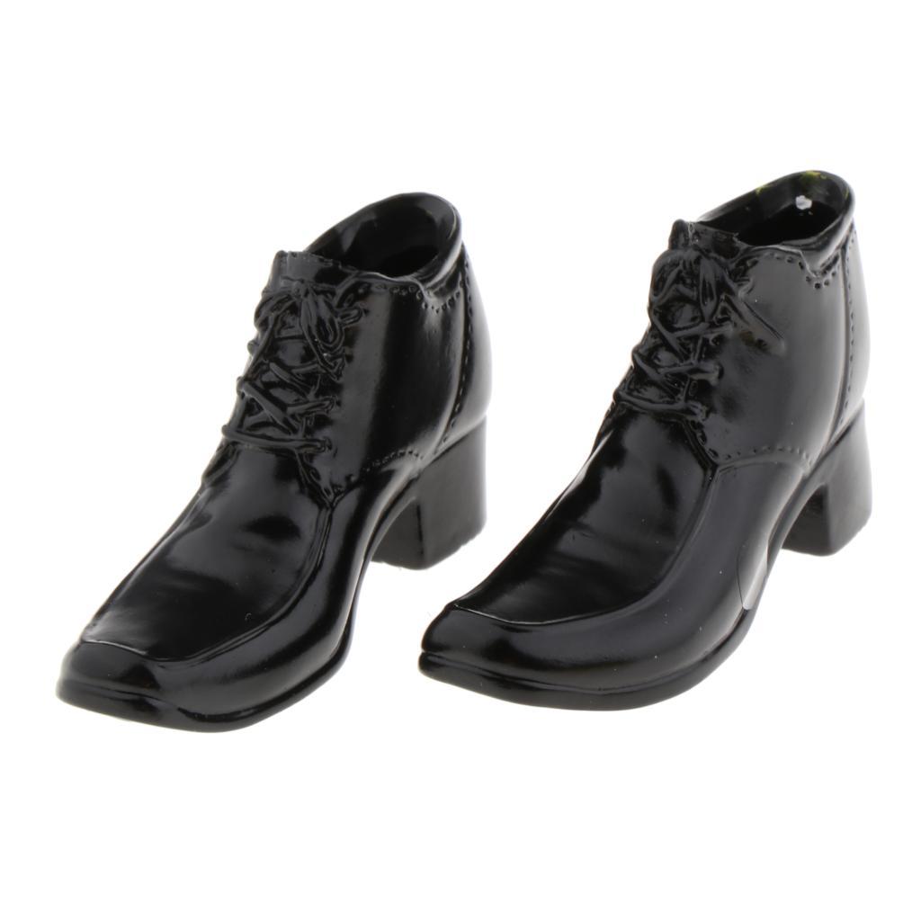 [arutoxalc] Custom 6:1 Scale Male Shoes Black Casual PU Leather Doll Garment Accessories