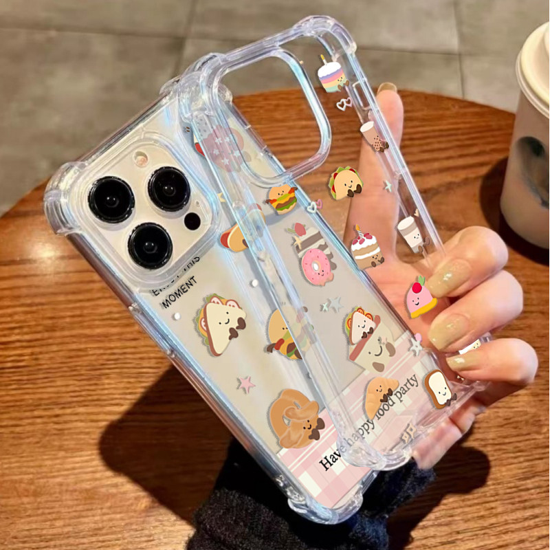 สําหรับ OPPO 14F 13F 12F 11F 14 13 12 11 Pro 8 7 8T 7Z 8Z 5Z 6Z ผลไม้ขนมปังสัตว์น่ารักซิลิโคนนุ่มกัน