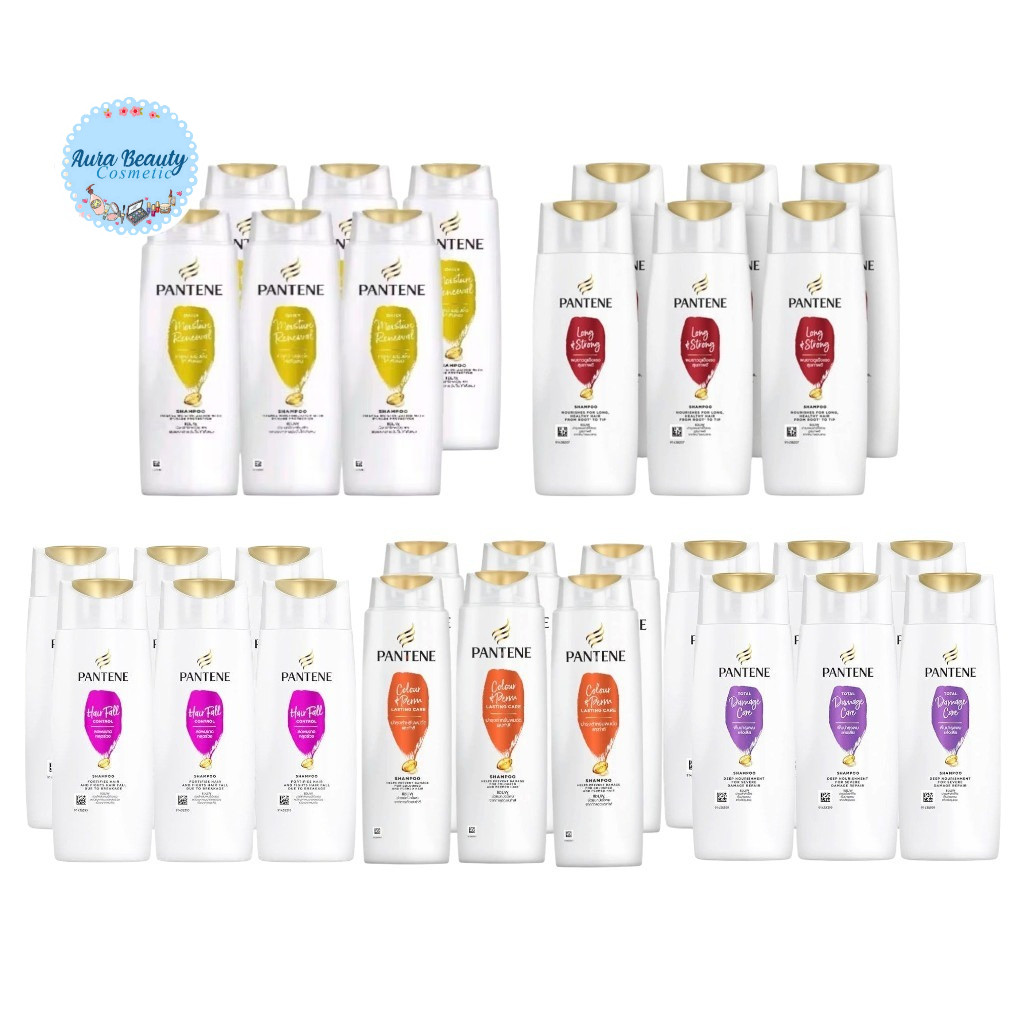 📍 (6ขวด/แพ็ค)  Pantene Shampoo 70 มล. แพนทีน แชมพู สูตรดูแลเส้นผม 6 สูตร ผมนุ่มลื่น ชุ่มชื้น ดูสุขภาพดี