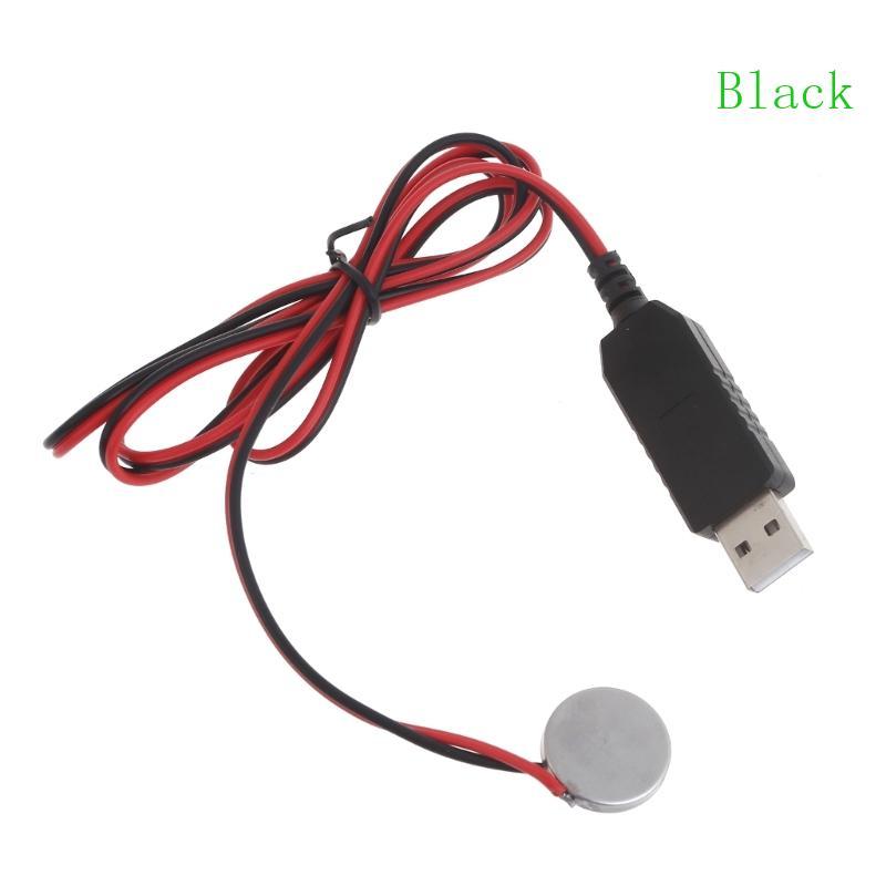 สีดํา USB 5V2A อินพุตสายชาร์จสําหรับ CR2032 3V เอาต์พุตแบตเตอรี่ขับเคลื่อนอุปกรณ์ Universal แบบพกพา 