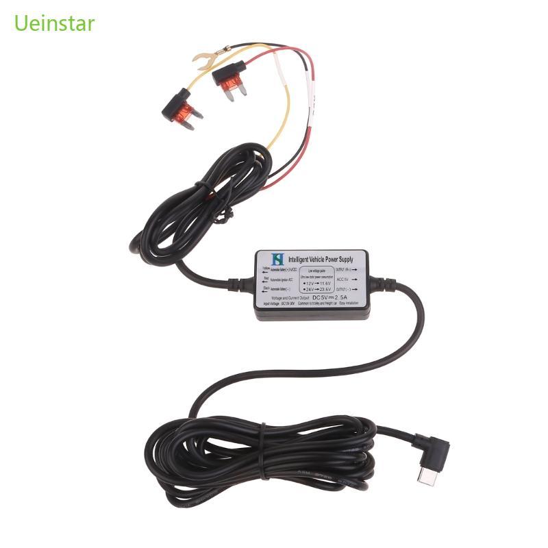 Uein Type C สายชาร์จในรถยนต์ 12V 30V ถึง 5V2 5A Step Down Module Power Adapter