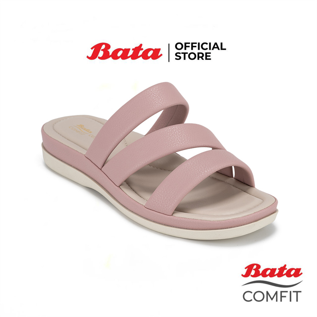 Bata บาจา Comfit  รองเท้าเพื่อสุขภาพ แบบสวม สูง 1 นิ้ว สำหรับผู้หญิง รุ่น Pony  สีดำ 6616843 สีเบจ 6618843