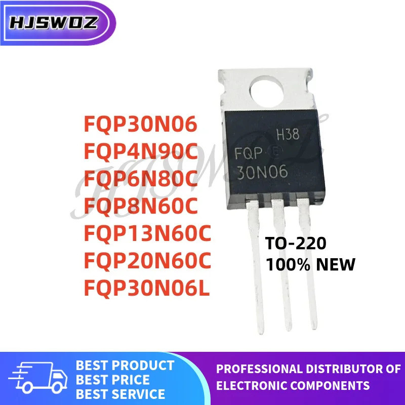 10 ชิ้น/ล็อตยี่ห้อใหม่ FQP30N06 FQP6N80C FQP8N60C FQP13N60C FFQP4N90C FQP20N60C TO-220s ชิป ZDmo