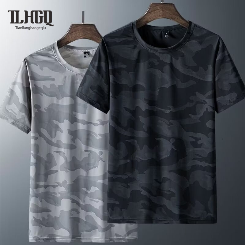 เสื้อยืดลายพรางสไตล์ใหม่สำหรับวัยรุ่น เหมาะสำหรับสวมใส่ในฤดูใบไม้ผลิ
