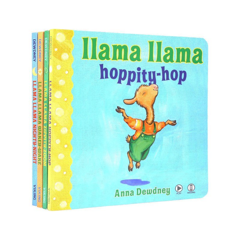 Little Bion Point อ่าน Beahavior คู่มืออารมณ์หนังสือภาพ Llama Llama 4 เล่มกระดาษแข็ง Alpaca Lama