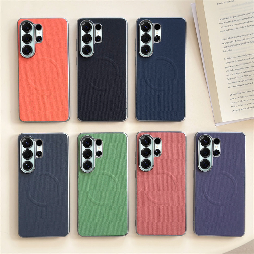 เหมาะสําหรับ Samsung Galaxy S25 edge S26 + Ultra เคสโทรศัพท์ Fine Lattice Magnetic Case PY1 Shock-pr