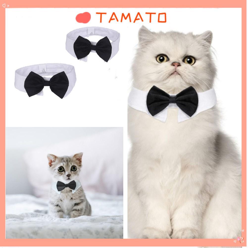 TAMATO Cat Tuxedo Collar Birthday Party Puppy Cat ลูกแมวสัตว์เลี้ยงอย่างเป็นทางการ Tuxedo