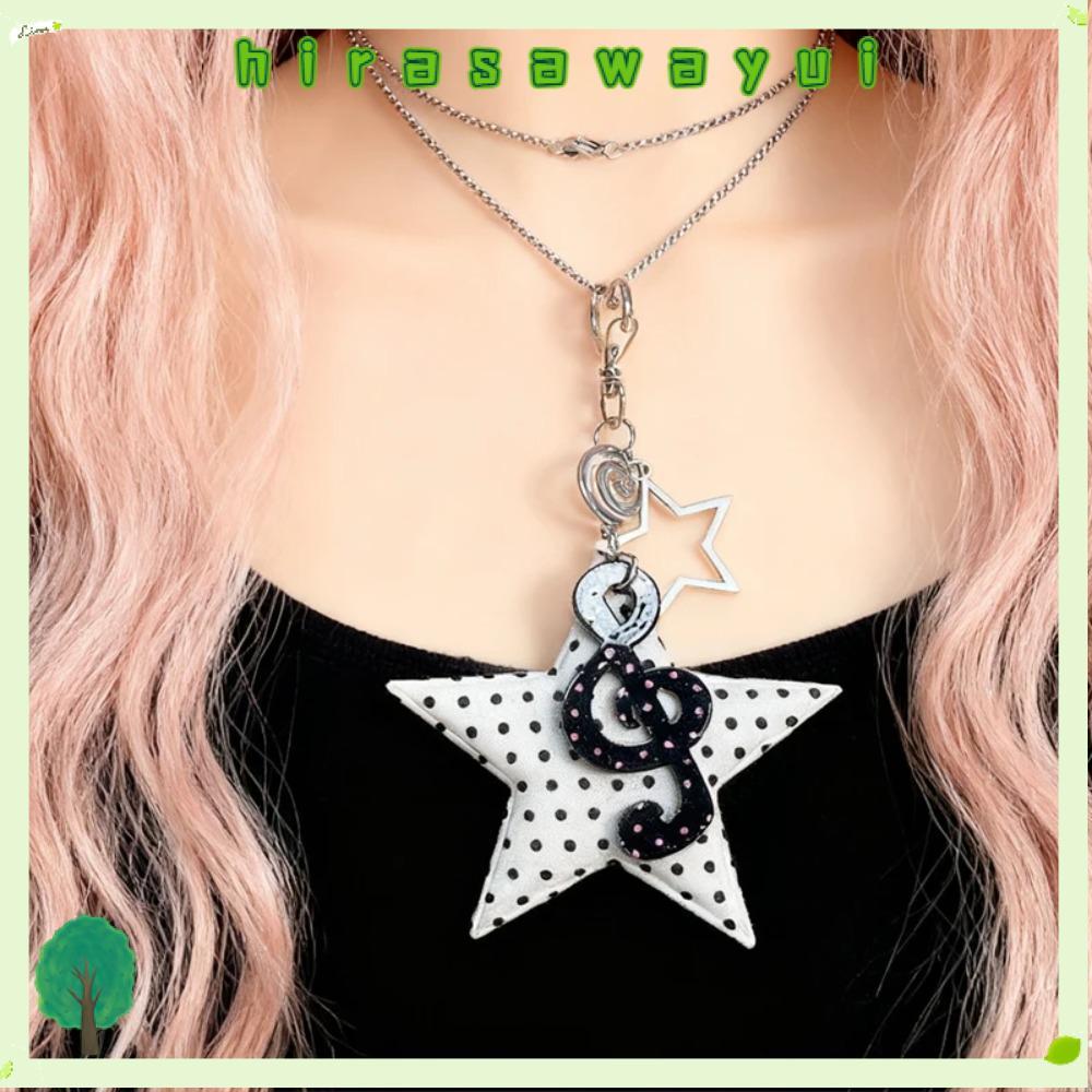 Hirasawayui จี้สร้อยคอ Vintage Harajuku สวirl จุดโปลกา.Dot Star เทรนด์เกาหลีความงามการ์ตูน Y2K